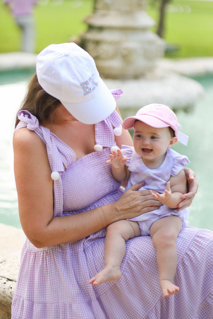 Customizable Bow Baseball Hat in Palmer Pink (Baby/Toddler) - Faire