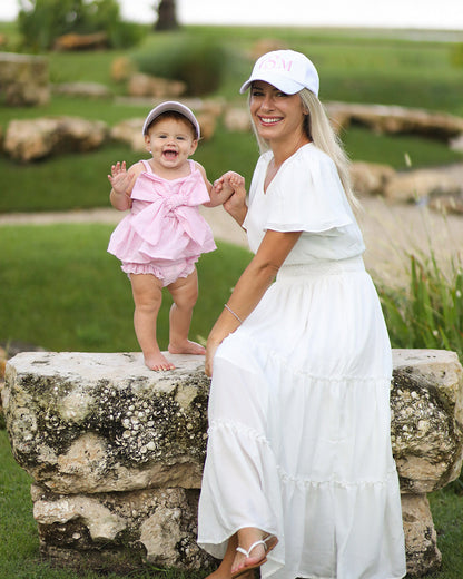 Customizable Baseball Hat in Seersucker Pink (Baby/Toddler)