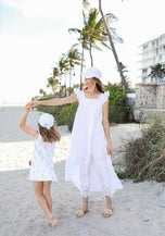 Customizable Bow Baseball Hat in White with Blue Bow (Adult)