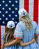 American Flag Bow Baseball Hat (Youth, Junior)