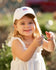 American Flag Bow Baseball Hat (Baby/Toddler)