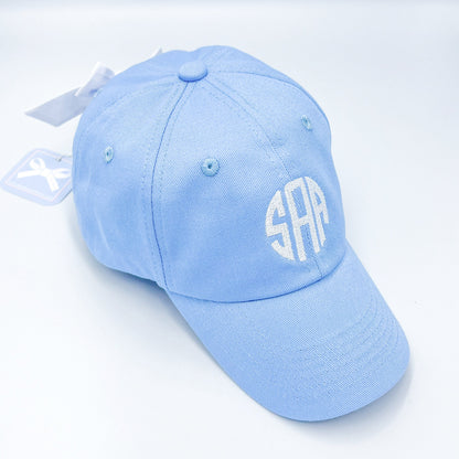 Customizable Bow Baseball Hat in Birdie Blue (Girls)