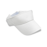 Customizable White Visor, Blue Strap