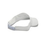 Customizable White Visor, Blue Strap