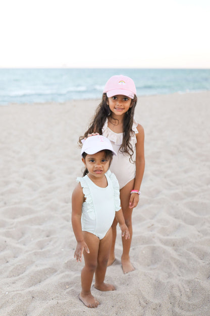 Customizable Baseball Hat in Seersucker Pink (Baby/Toddler)