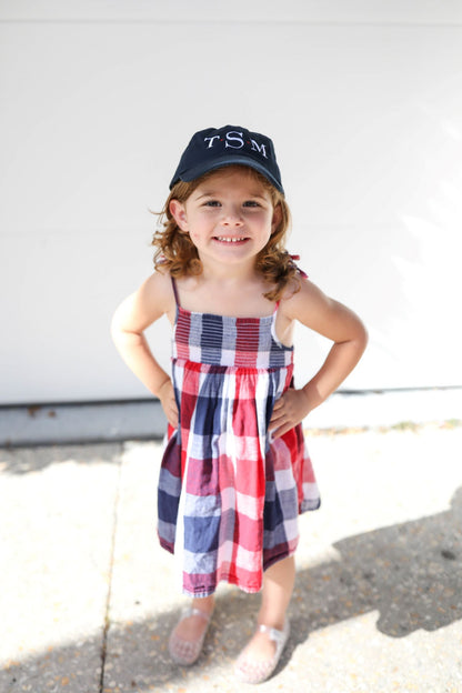 Customizable Bow Baseball Hat in Nellie Navy (Girls)