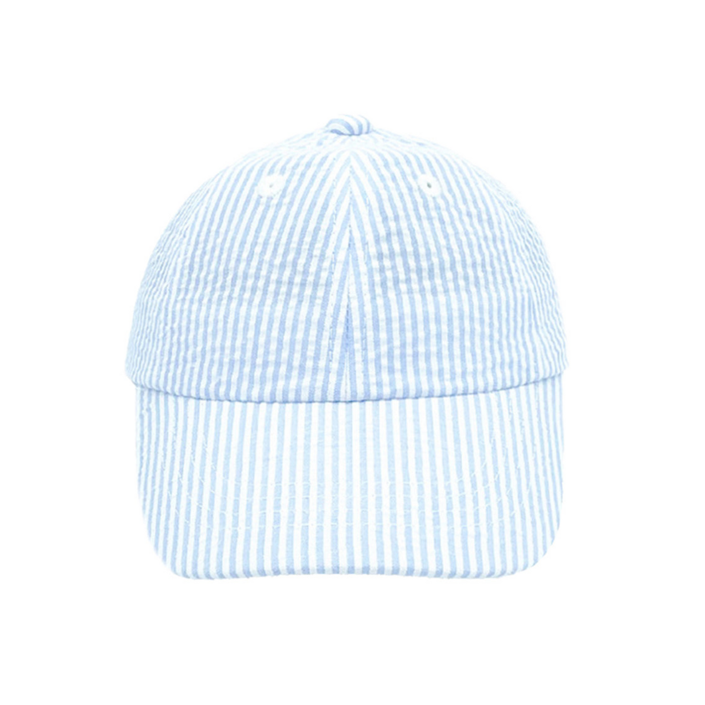 Customizable Baseball Hat in Seersucker Blue (Baby/Toddler)