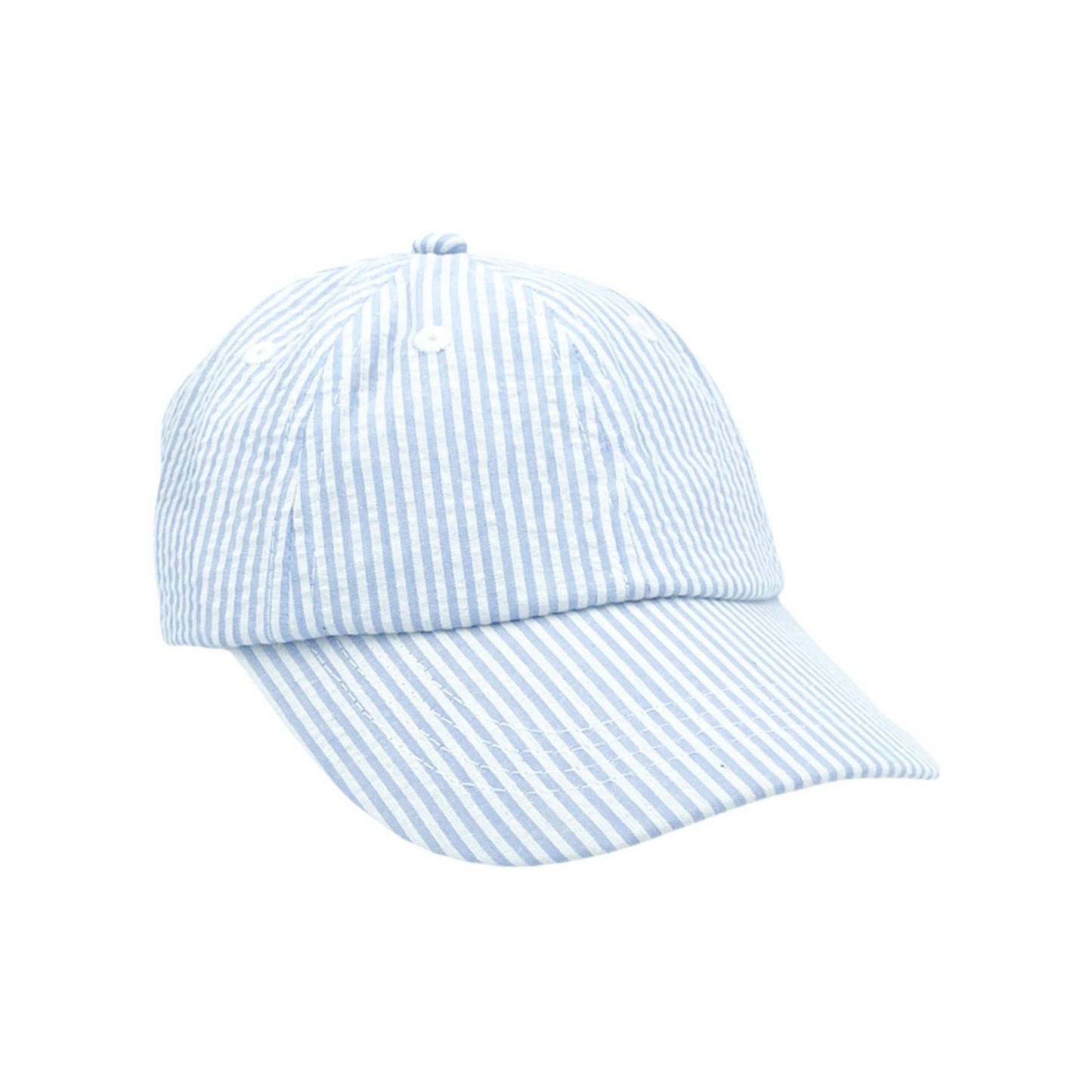 Customizable Baseball Hat in Seersucker Blue (Baby/Toddler)