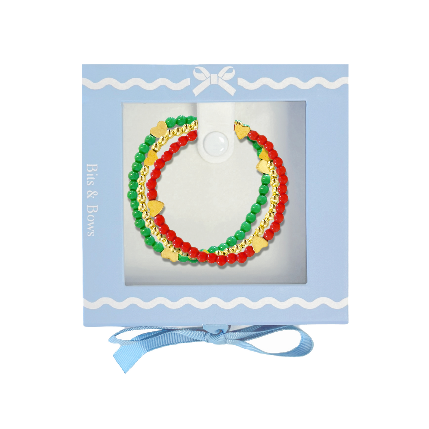 Christmas Hearts Bracelet Gift Set