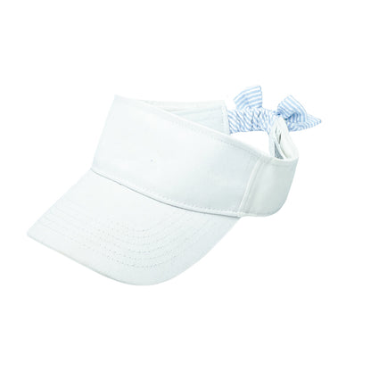 Winnie White Blue Bow Visor (Girls)