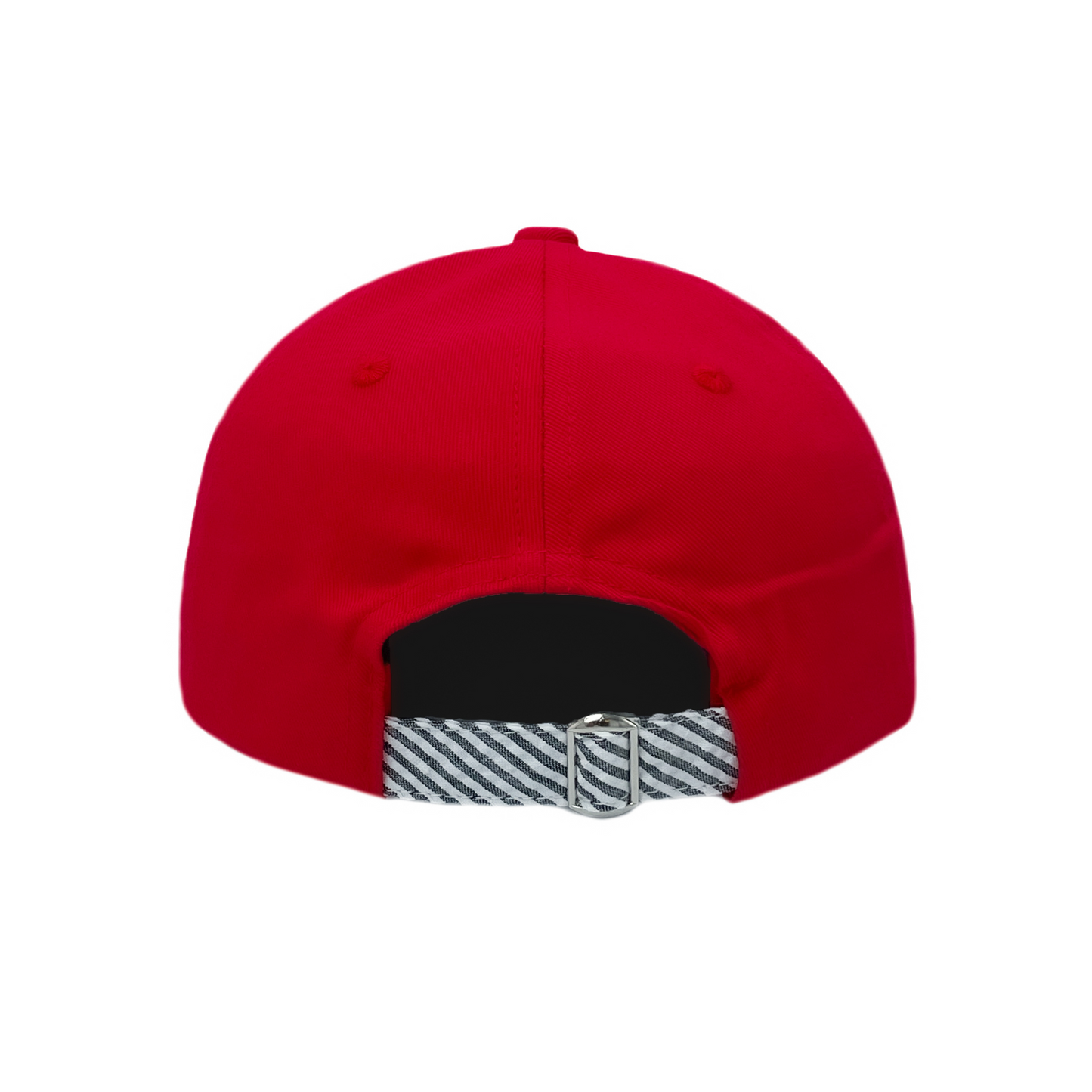 Red Georgia Bulldogs baseball hat with seersucker tuck strap