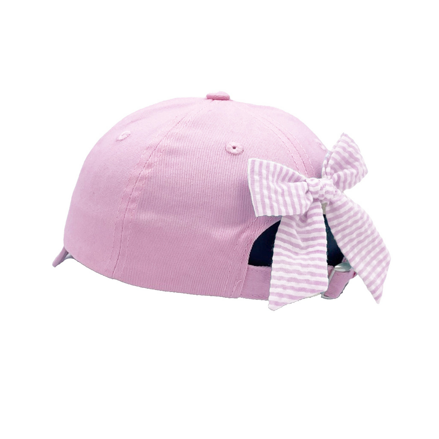 Customizable Rainbow Golf Cart Bow Baseball Hat (Girls)