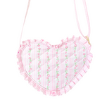 Customizable Quilted Floral Heart Purse