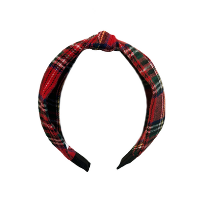 Plaid Knot Headband in Scottie Stewart