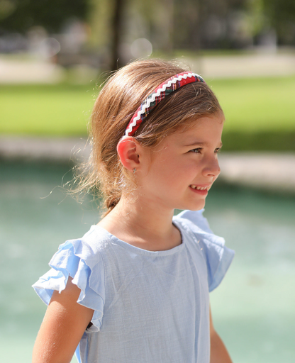 Plaid Ric Rac Headband in Scottie Stewart