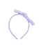 Seersucker Bow Headband in Lavender/White