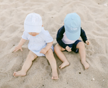 Customizable Baseball Hat in Seersucker Blue (Baby/Toddler)