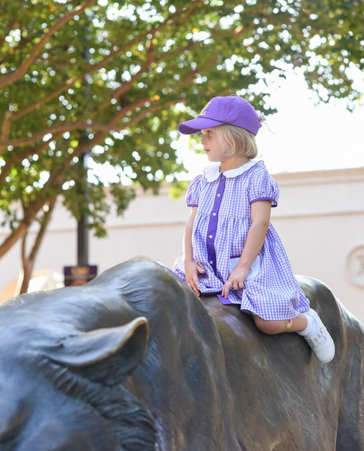 Officially Licensed LSU Tigers Bow Baseball Hat (Girls)