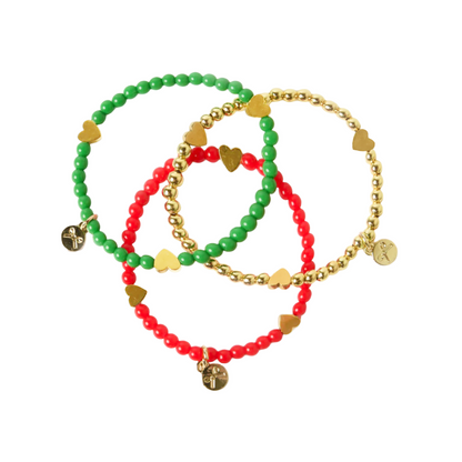 Christmas Hearts Bracelets