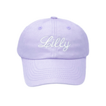 Customizable Bow Baseball Hat in Lilly Lavender (Youth)