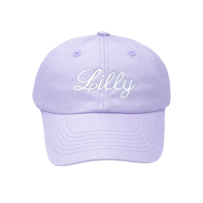 Customizable Bow Baseball Hat in Lilly Lavender (Girls)