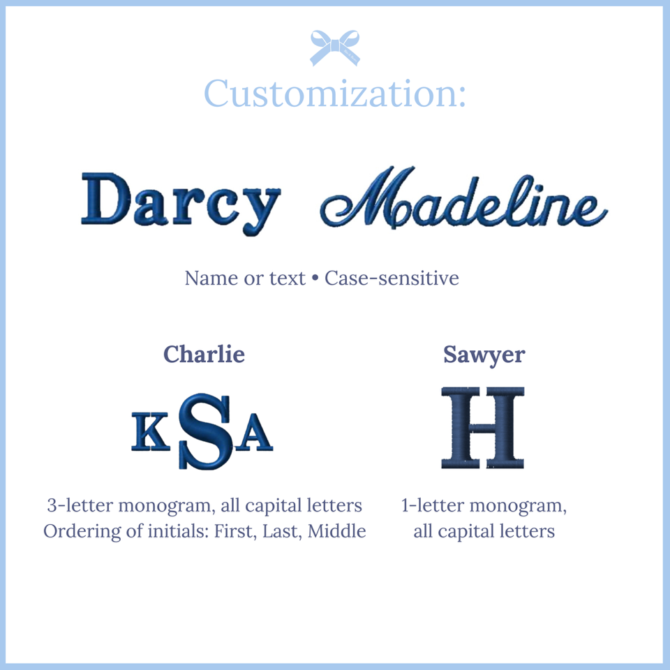 monogram menu