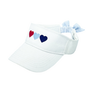 Patriotic Hearts Bow Visor (Youth/Junior)