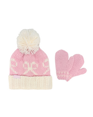 Bows Bobble Hat & Mittens Set