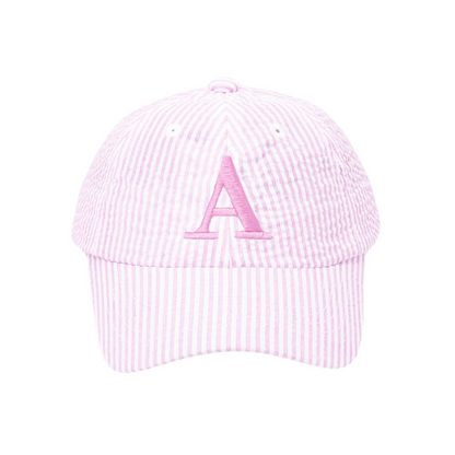 Customizable Baseball Hat in Seersucker Pink (Baby/Toddler)