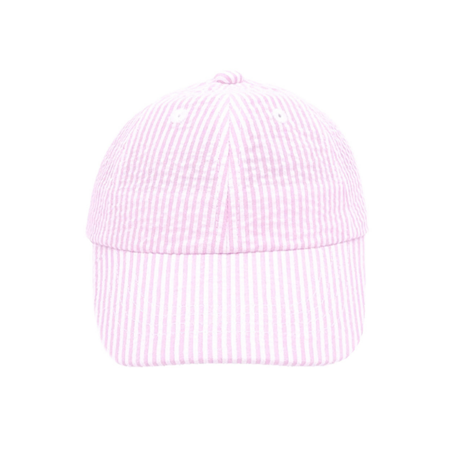 Customizable Baseball Hat in Seersucker Pink (Baby/Toddler)