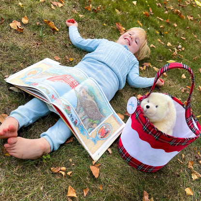 Red Plaid Christmas Toy Tote