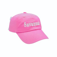 Customizable Bow Baseball Hat in Magenta (Youth)