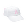 Customizable Bow Baseball Hat in White with Pink Bow (Adult)