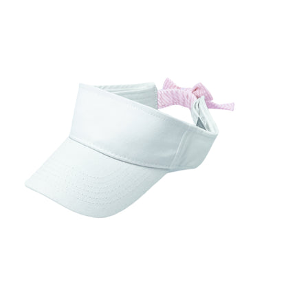 Winnie White Pink Bow Visor (Girls)