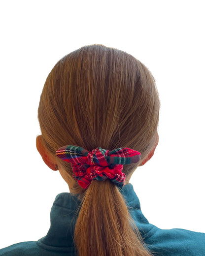 Plaid Bow Scrunchie in Scottie Stewart