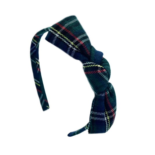 Plaid Bow Headband in Tilly Tartan