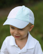 Customizable Baseball Hat in Multicolor Seersucker (Youth)