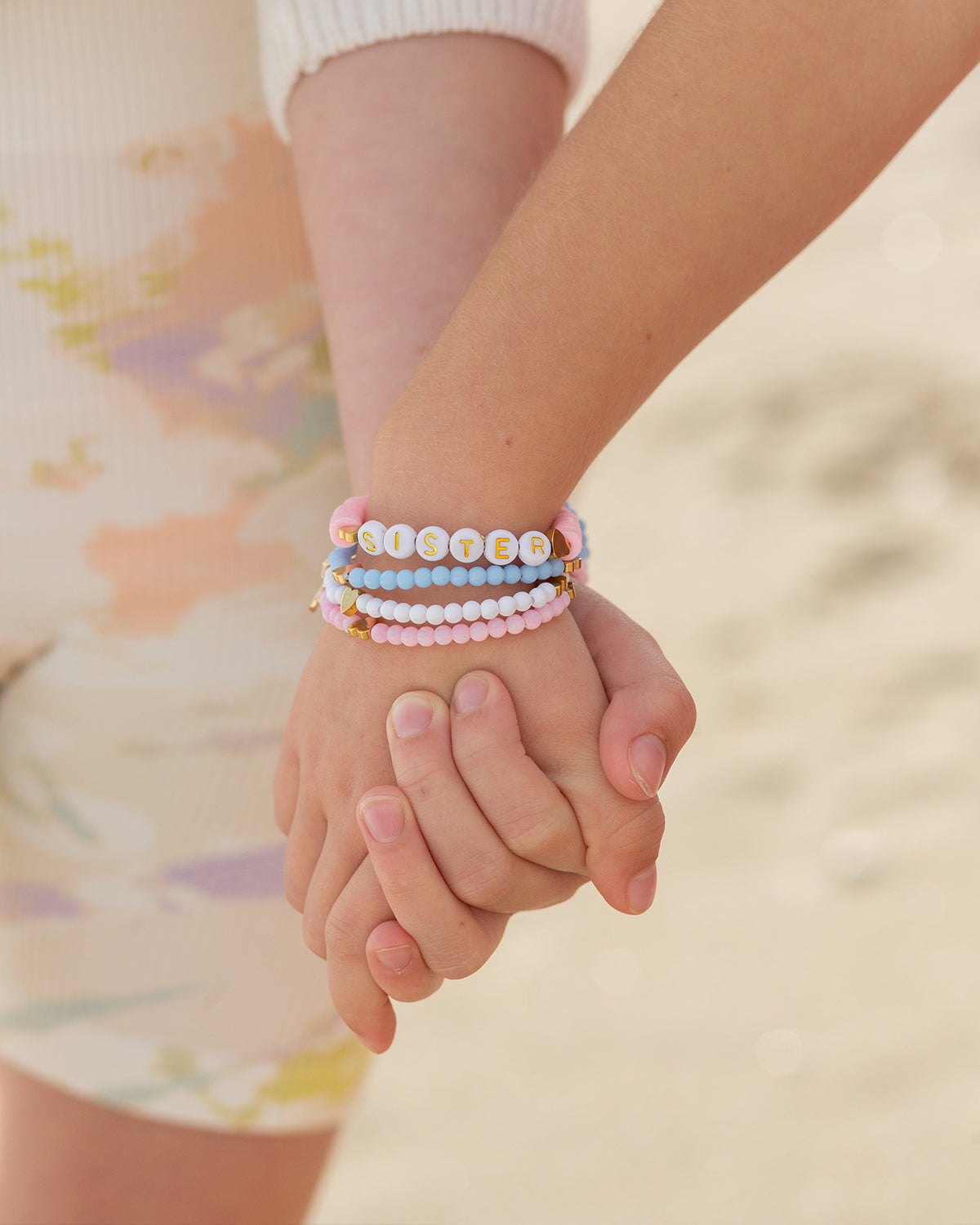 Matching bracelets for 2 sisters, Best friends bracelets, White gold p –  SmileBelle