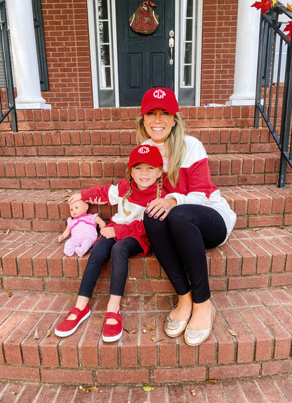 Customizable Baseball Hat in Ruby Red (Adult)