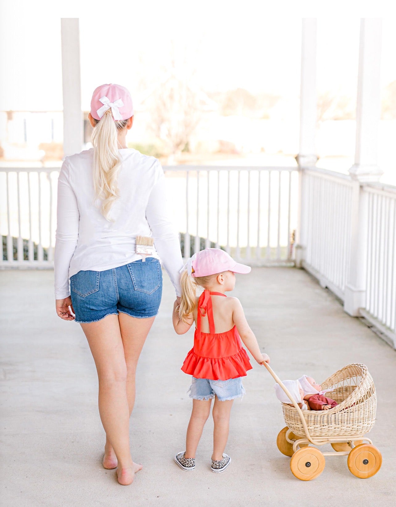 Polka Dot Bow Baseball Hat